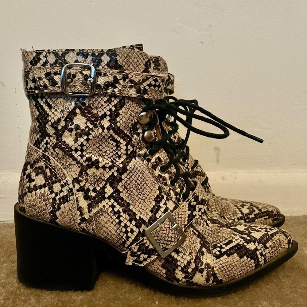 Steve Madden Astrid Faux Snakeskin Boots